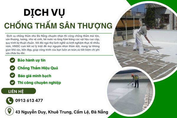Chống Thấm Sân Thượng Đà Nẵng Uy Tín - Hiệu Quả Bền Lâu Cùng HNDC