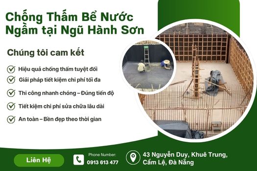 Chống Thấm Bể Nước Ngầm tại Ngũ Hành Sơn – Giải Pháp Hiệu Quả & Bền Lâu Từ Chống Thấm Nhà Đà Nẵng HNDC