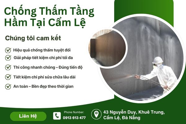 Chống Thấm Tầng Hầm Tại Cẩm Lệ – Ngăn Ngừa Ẩm Mốc & Thấm Dột