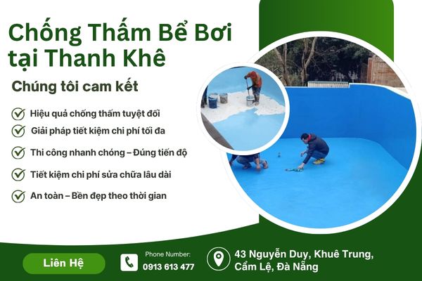 Chống Thấm Bể Bơi tại Thanh Khê – An Toàn, Hiệu Quả, Không Rò Rỉ
