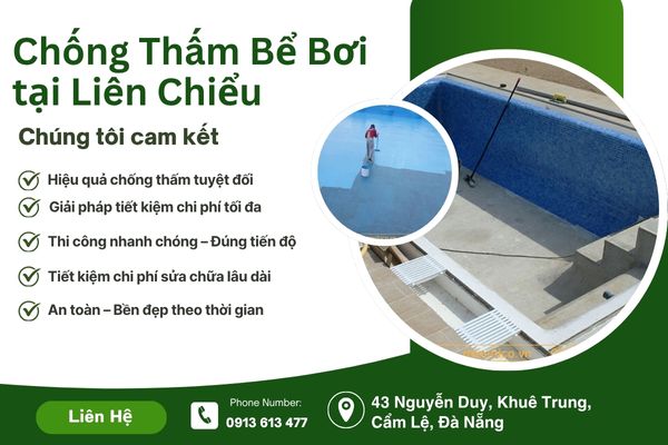 Dịch Vụ Chống Thấm Bể Bơi tại Liên Chiểu – Uy Tín, Chất Lượng, Giá Hợp Lý