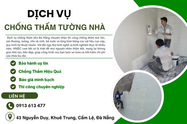 Chống Thấm Tường Nhà Đà Nẵng – Giải Pháp Triệt Để Từ HNDC