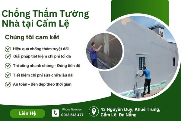 Chống Thấm Tường Nhà tại Cẩm Lệ – Xử Lý Dứt Điểm Ẩm Mốc, Thấm Nước
