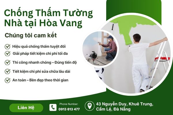 Chống Thấm Tường Nhà tại Hòa Vang – Giải Pháp Bảo Vệ Ngôi Nhà Bền Lâu