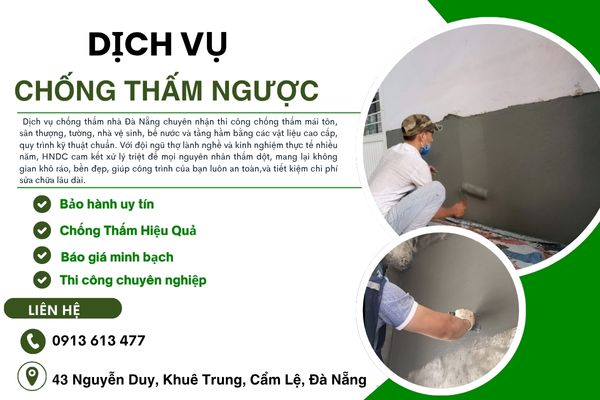 Chống Thấm Ngược Đà Nẵng – Giải Pháp Vượt Trội Cho Công Trình Ẩm, Thấm Tường, Thấm Nền | HNDC