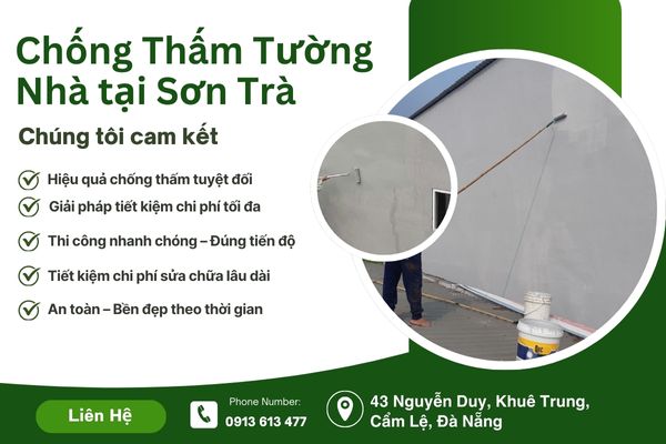Chống Thấm Tường Nhà tại Sơn Trà – Giải Pháp Bảo Vệ Ngôi Nhà Bền Vững, Chống Thấm Triệt Để