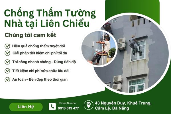 Chống Thấm Tường Nhà tại Liên Chiểu – Khô Ráo, Bền Đẹp