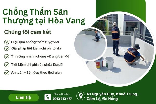 Chống Thấm Sân Thượng tại Hòa Vang – Giải Pháp Bảo Vệ Ngôi Nhà Bền Vững